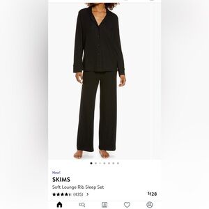 SKIMS Midnight Black Lounge Pajama Set